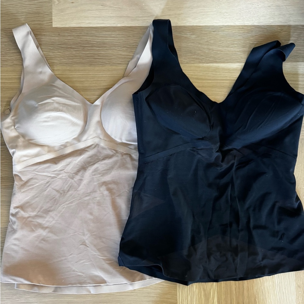 2 Pack Honeylove Black and Nude liftwear tank Tops